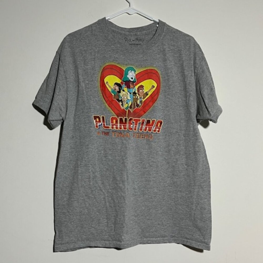 Planetina and The Tina-Teers Gray T-Shirt Size Large